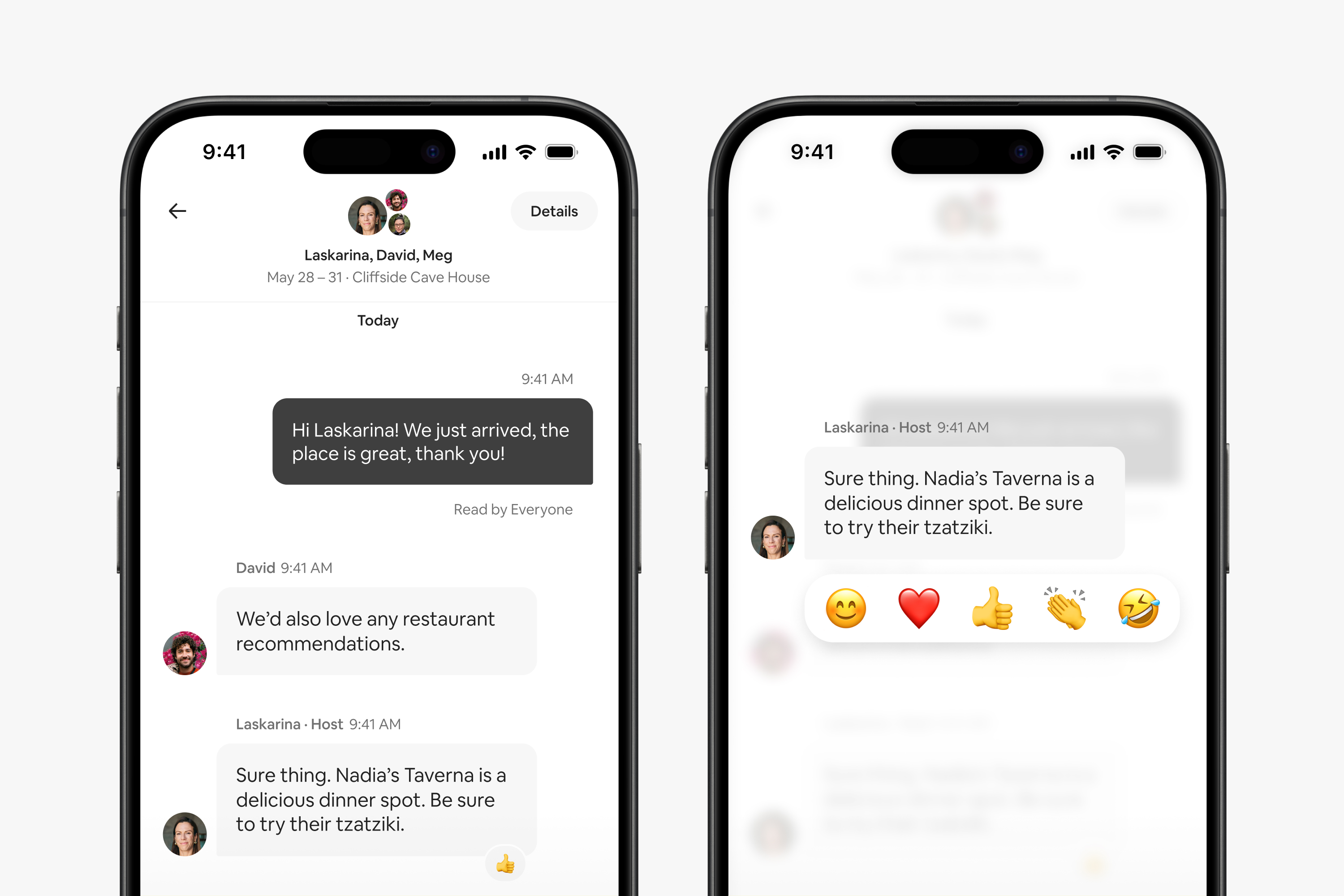Airbnb messaging interface showing BetterBooking.ai in action